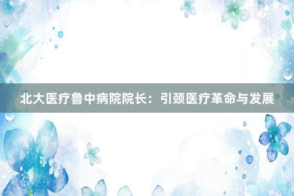 北大医疗鲁中病院院长：引颈医疗革命与发展